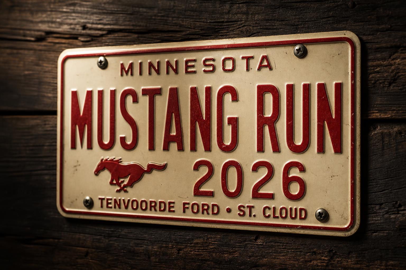 2026 Mustang Run collector edition Minnesota license plate