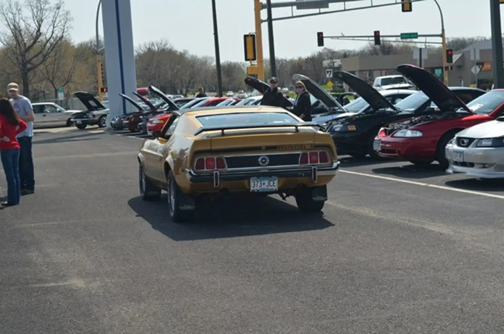 Classic car at auto show