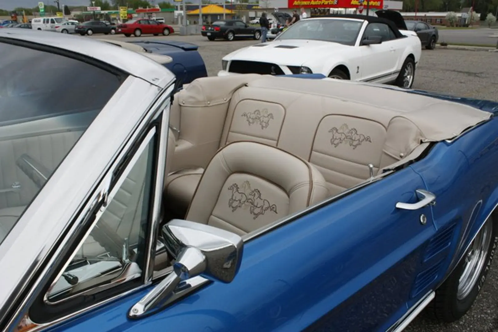 Classic convertible parked outdoors