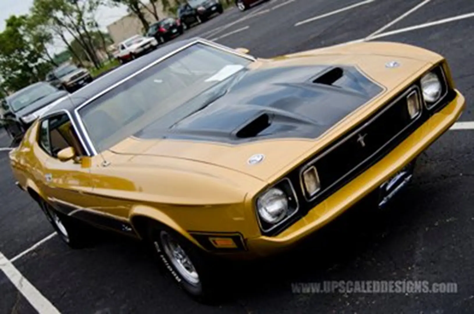 Retro sports car in outdoor setting
