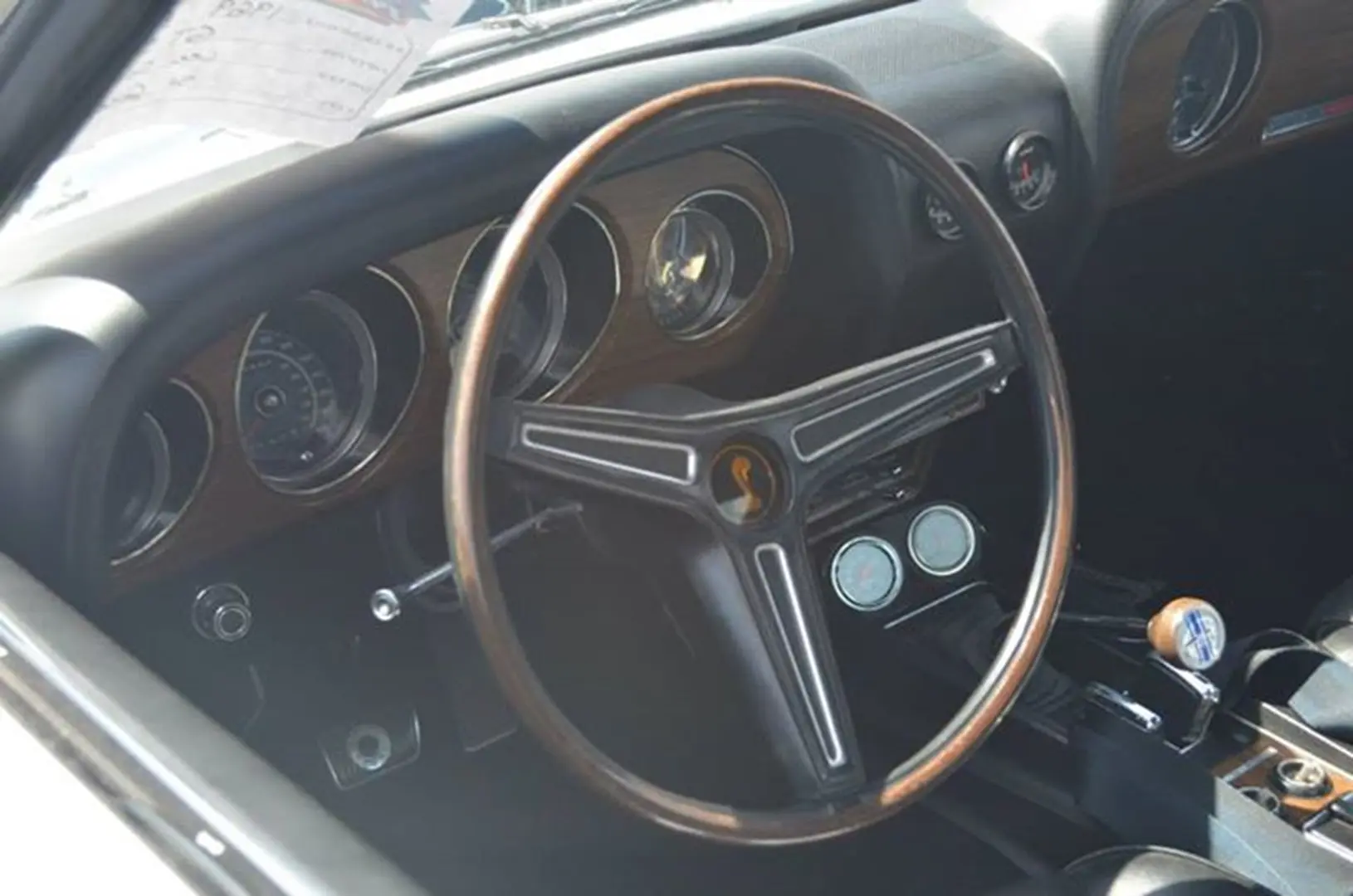 Vintage dashboard with gauges and controls