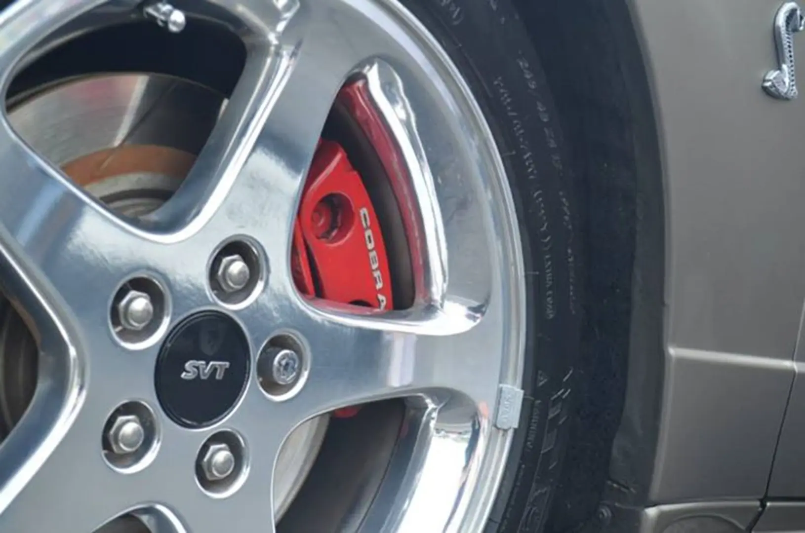 Close-up of SVT car wheel