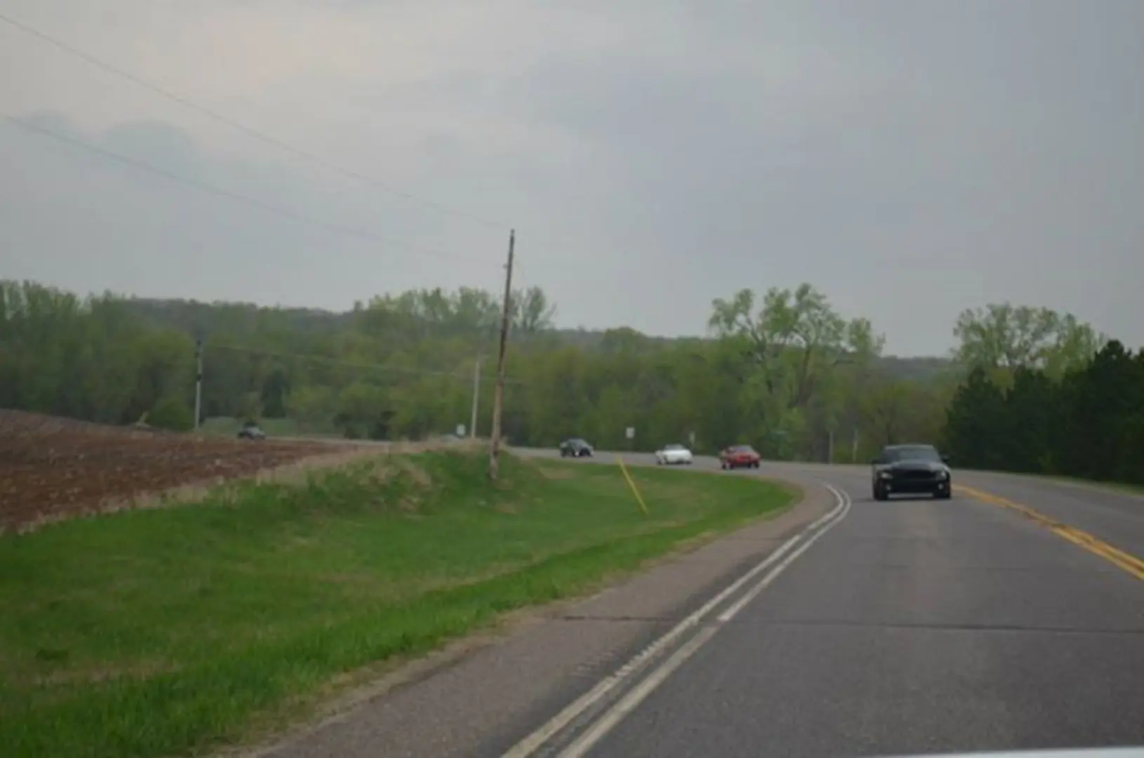 Overcast day on a countryside highway