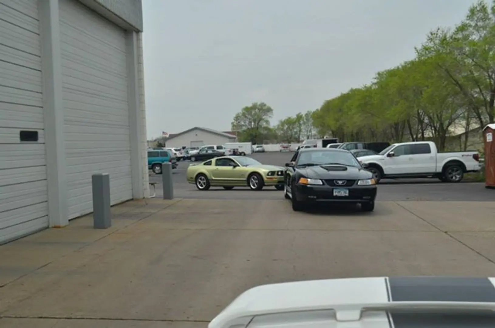 Cars parked in a lot