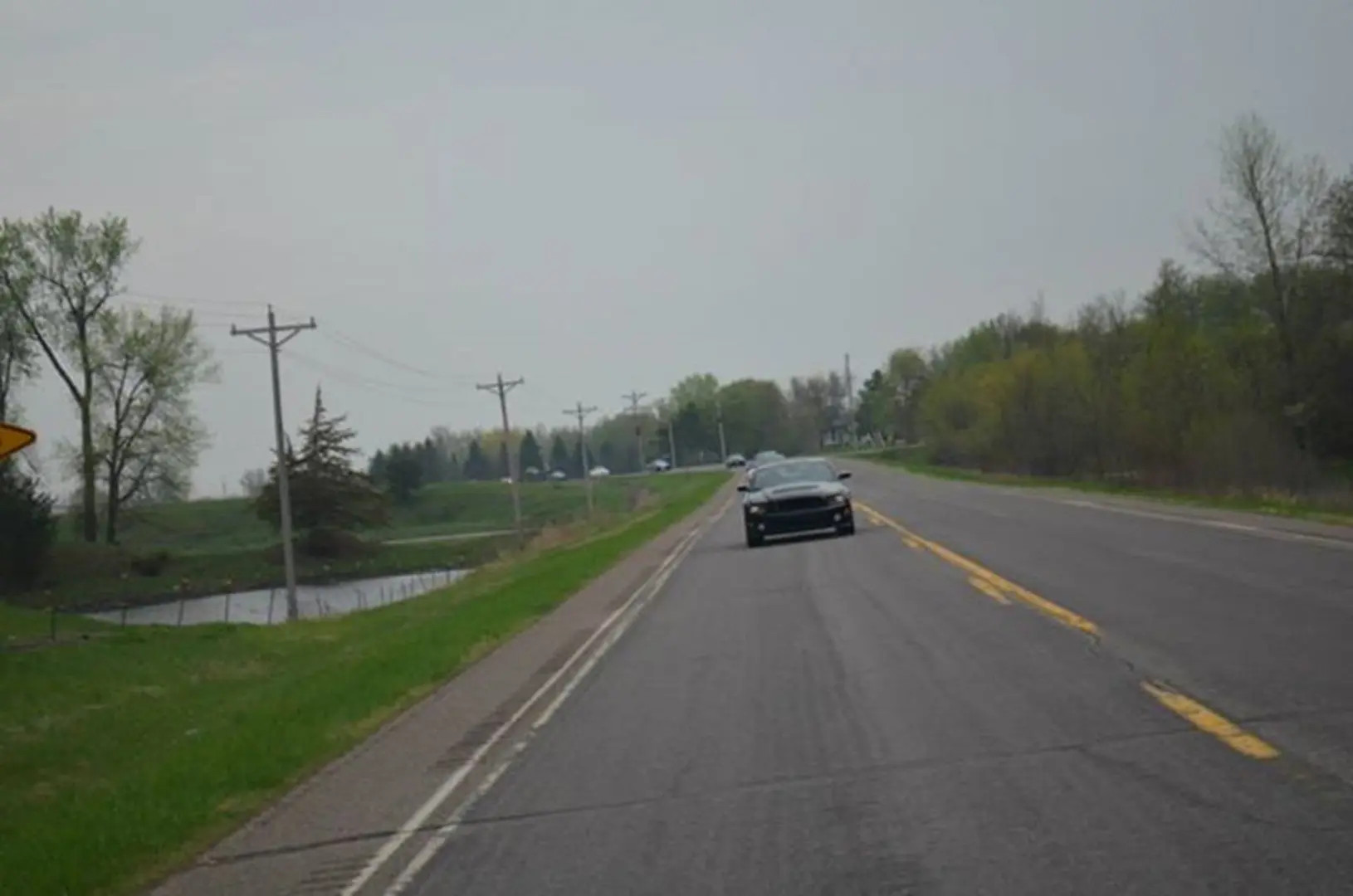 Overcast day on a quiet highway