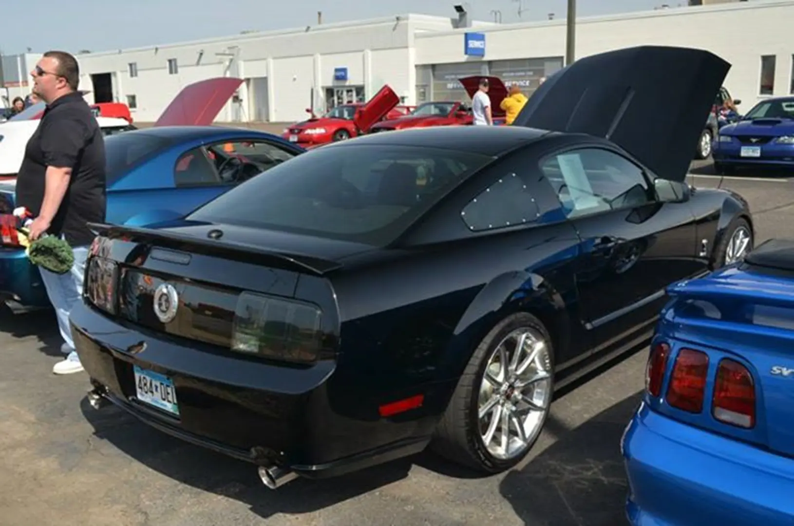 Parked sports cars at exhibition