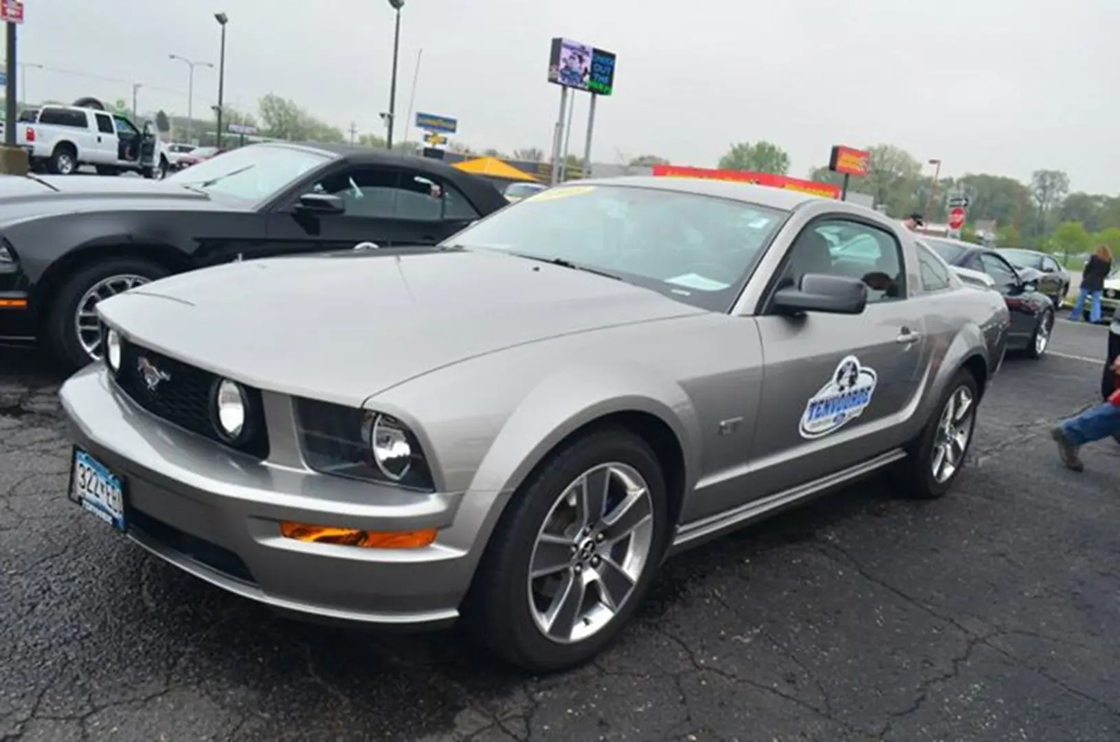 Ford Mustang with event sticker