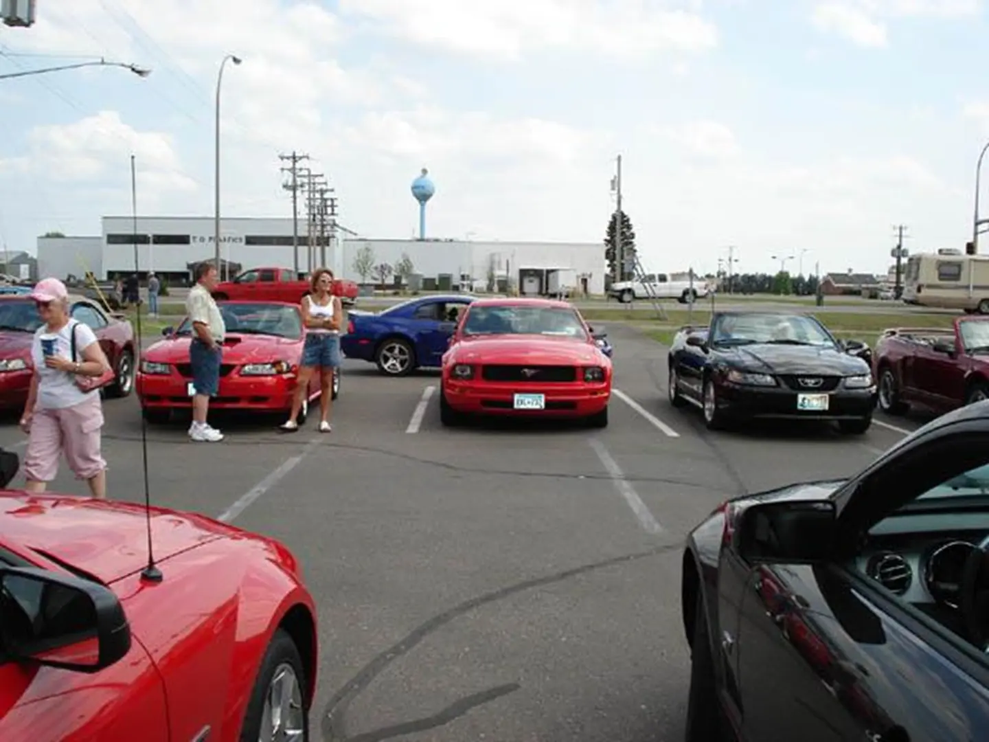 Cars parked in a lot