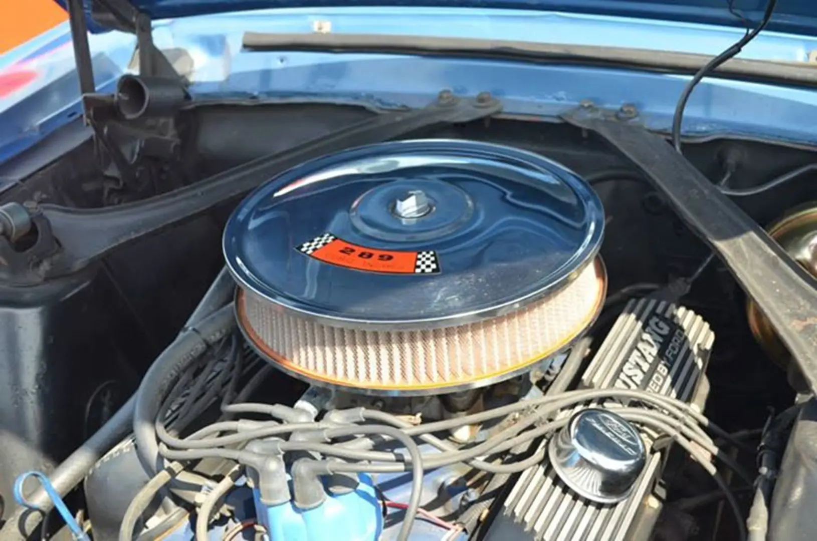 Muscle car engine compartment details