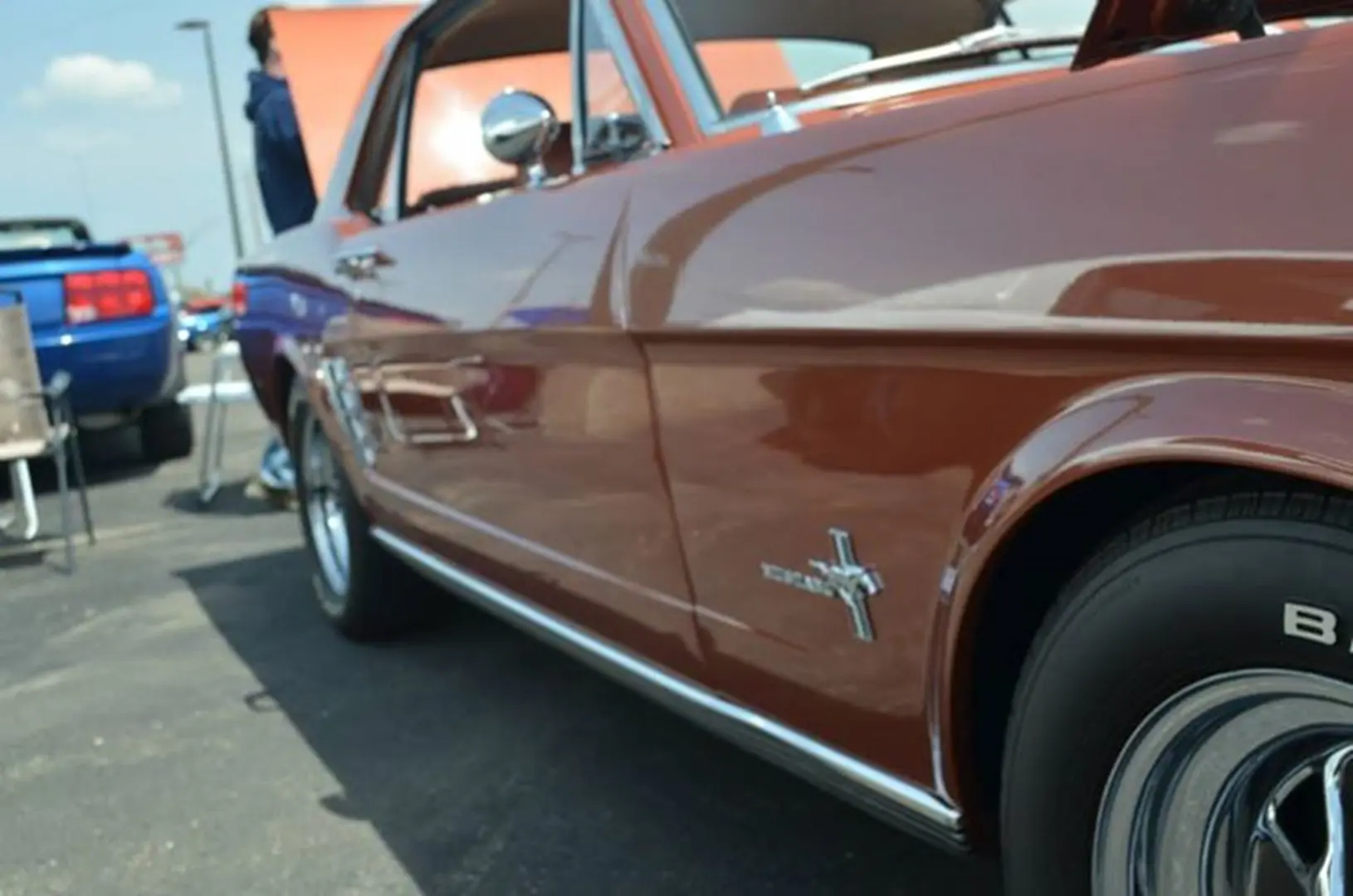 Shiny brown vehicle in sunlight