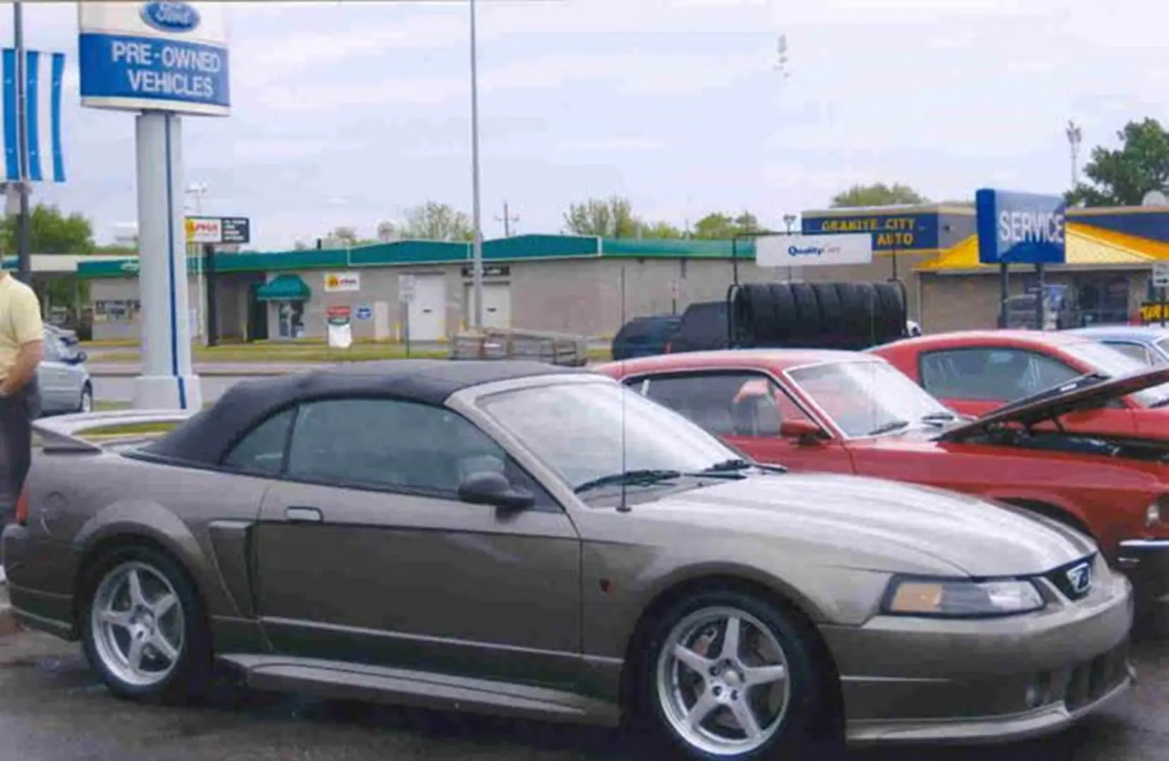 Convertible car at a dealership