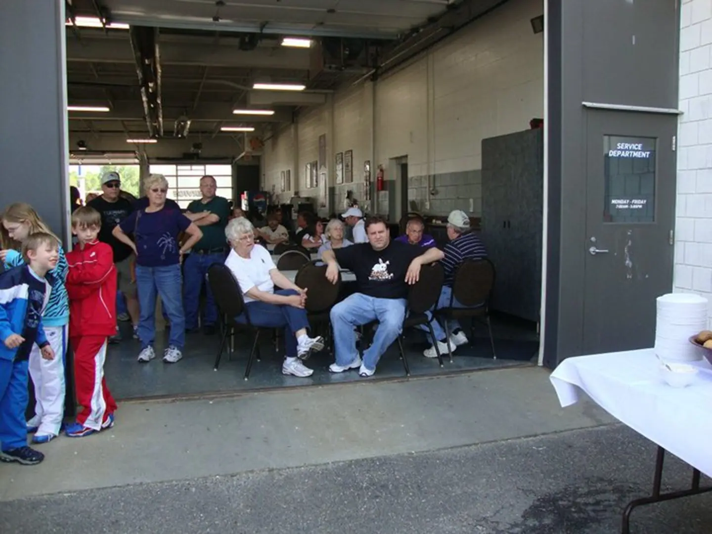 Indoor gathering with chairs and tables
