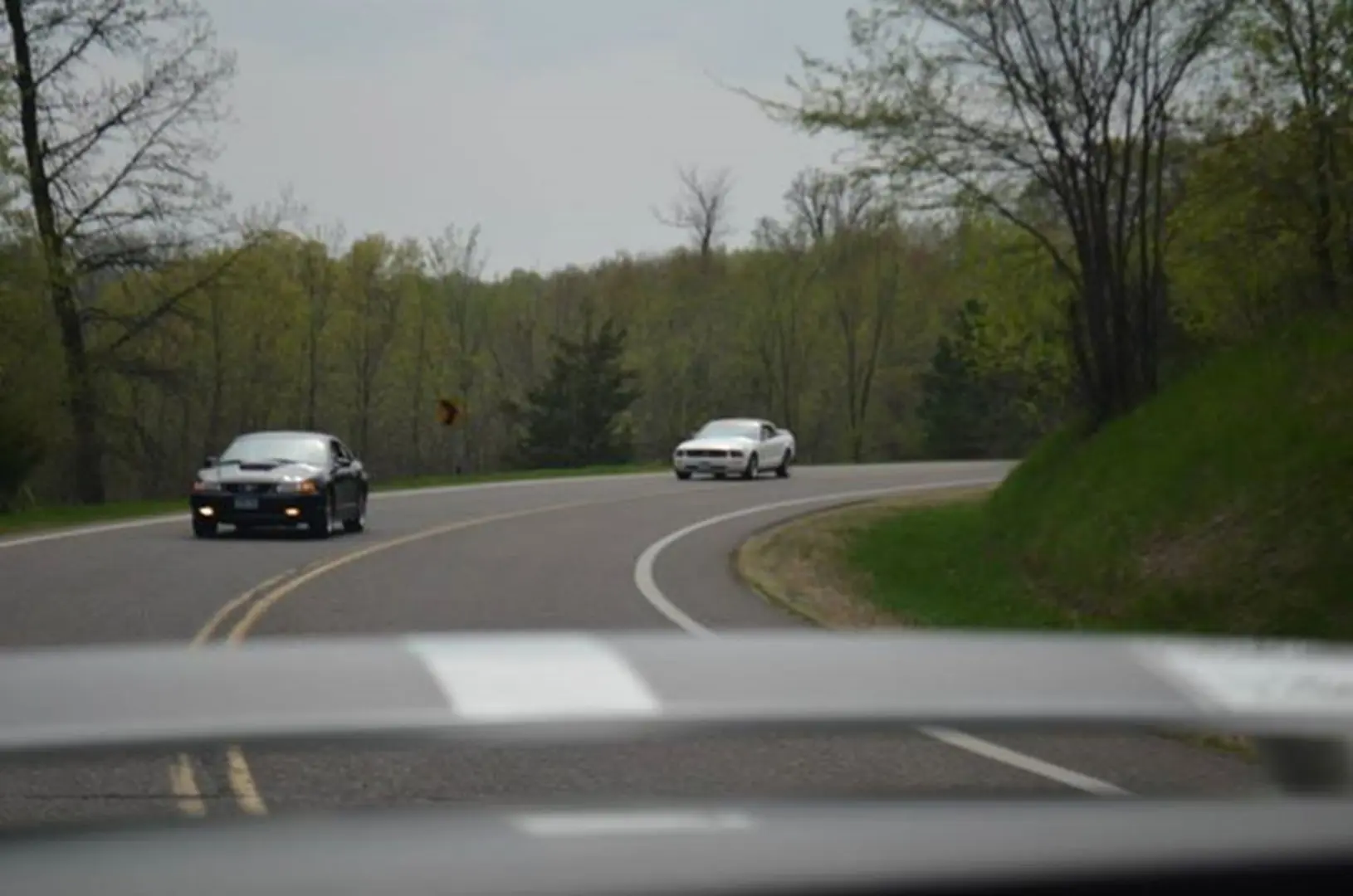 Cars on a winding road