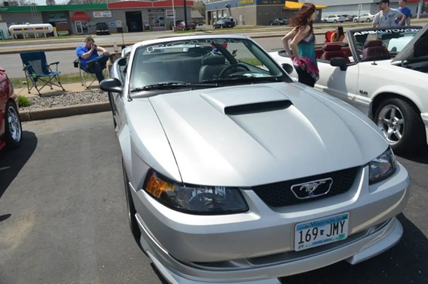 Ford Mustang convertible at car meet