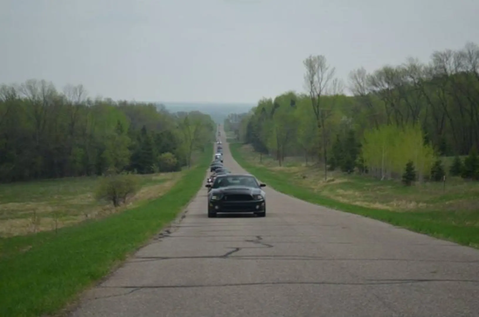 Scenic drive through lush countryside