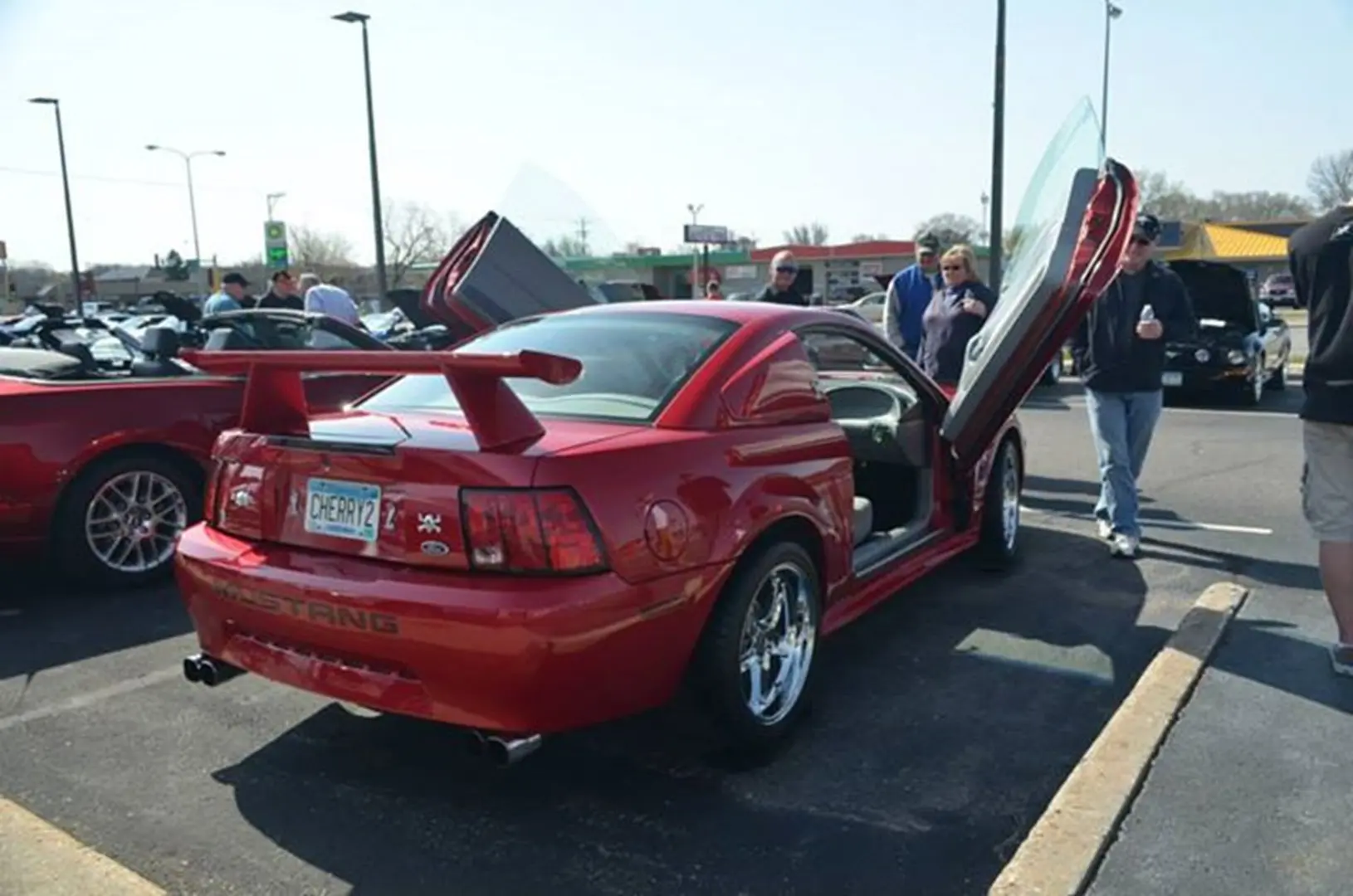 Customized Mustang at car show