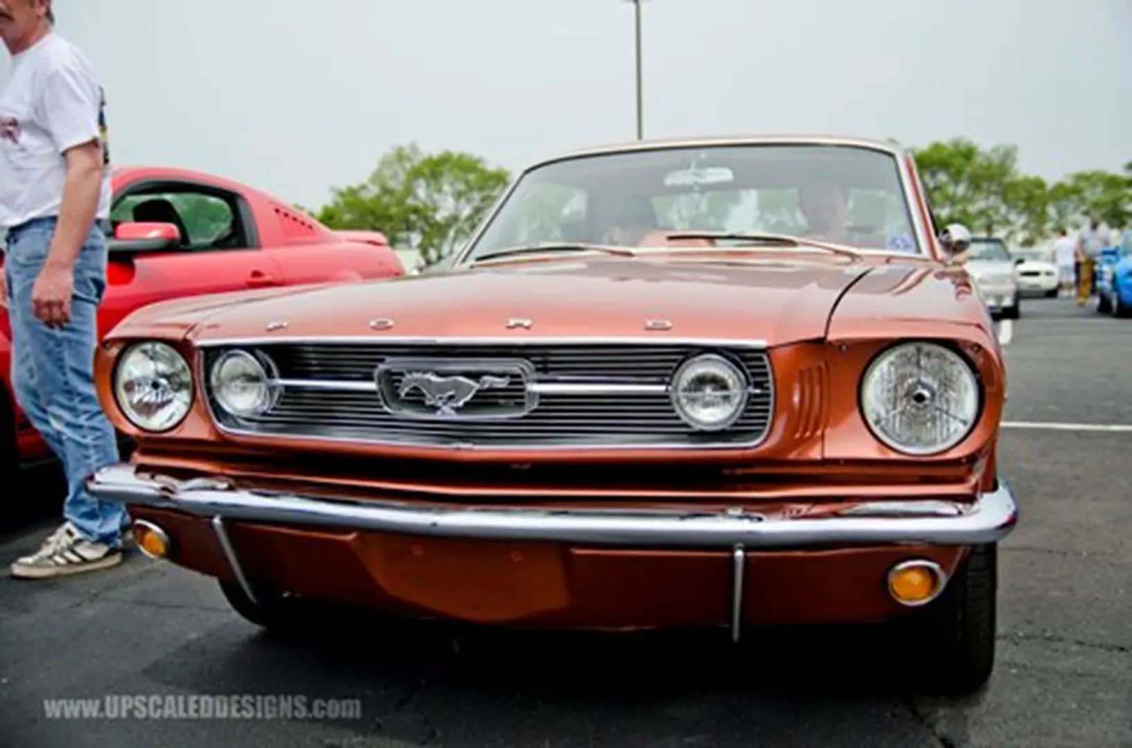 Vintage Ford Mustang car front view