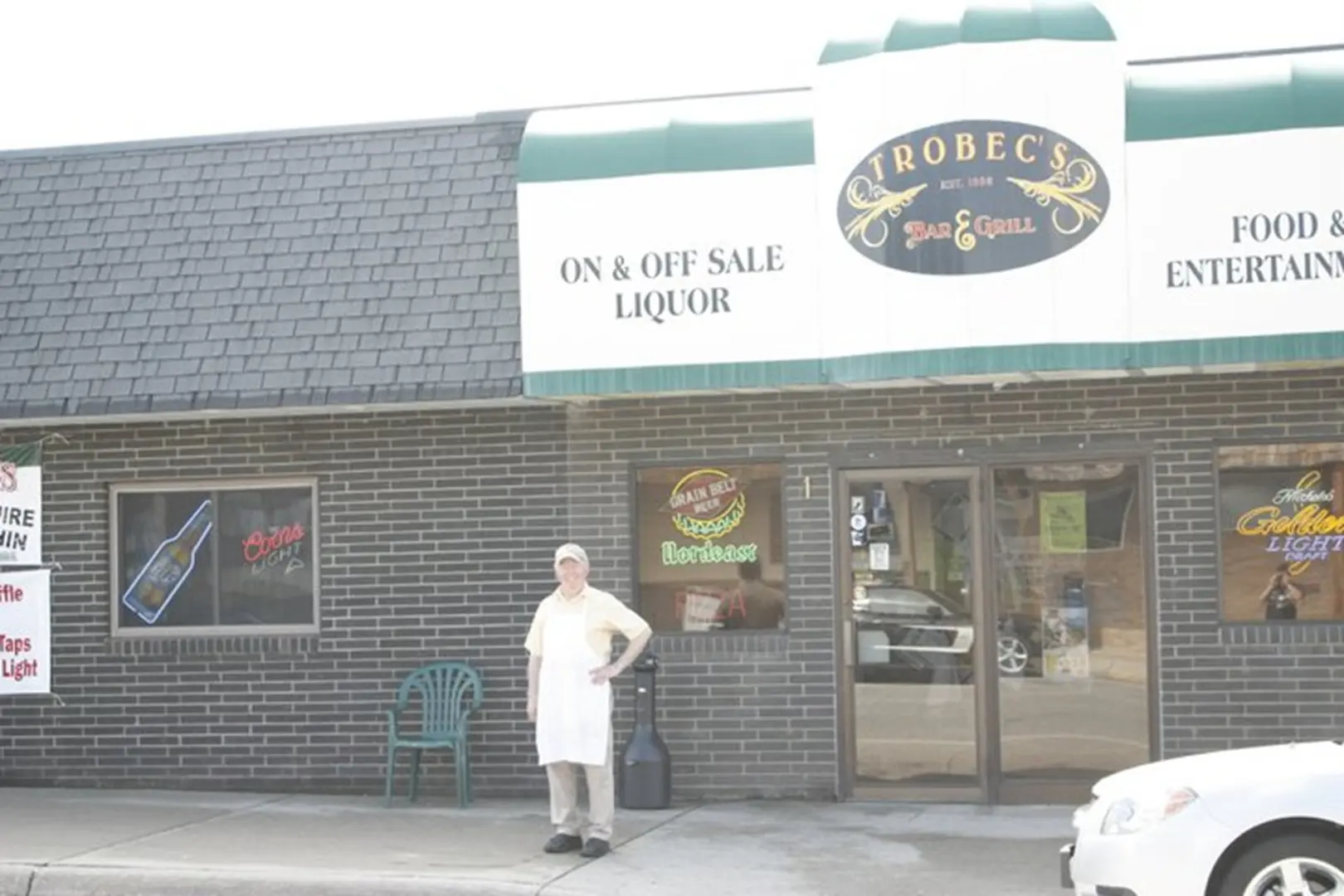 Trobec's Bar and Grill entrance and signage