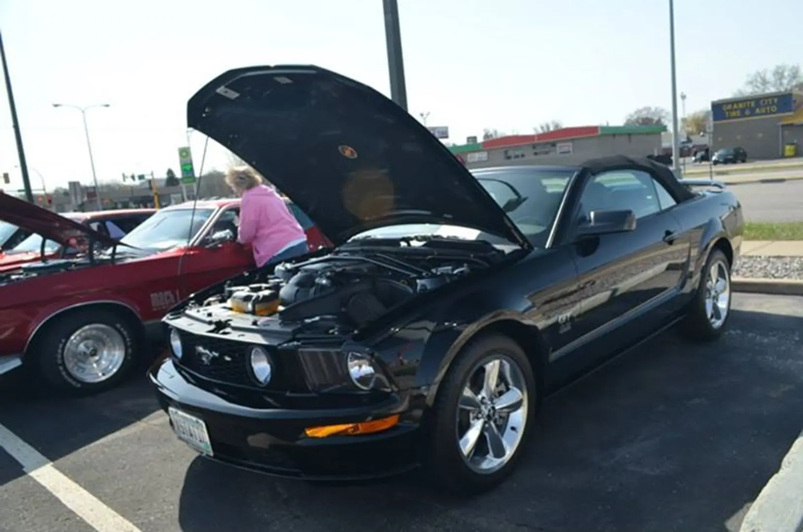 Classic car show display