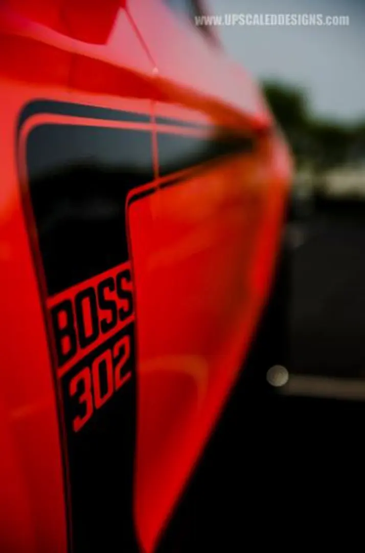 Red Boss 302 side view
