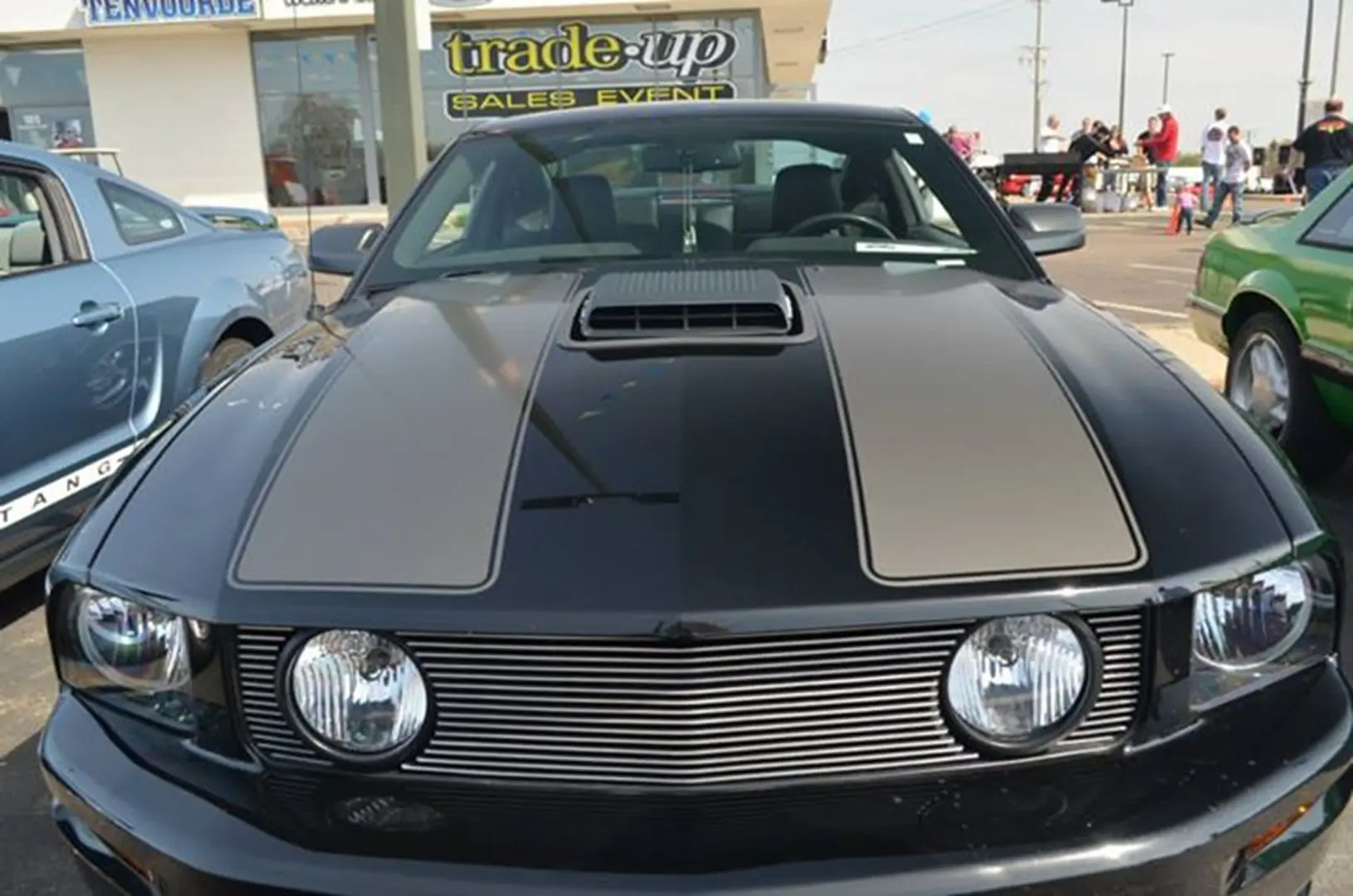 Front view of a classic car