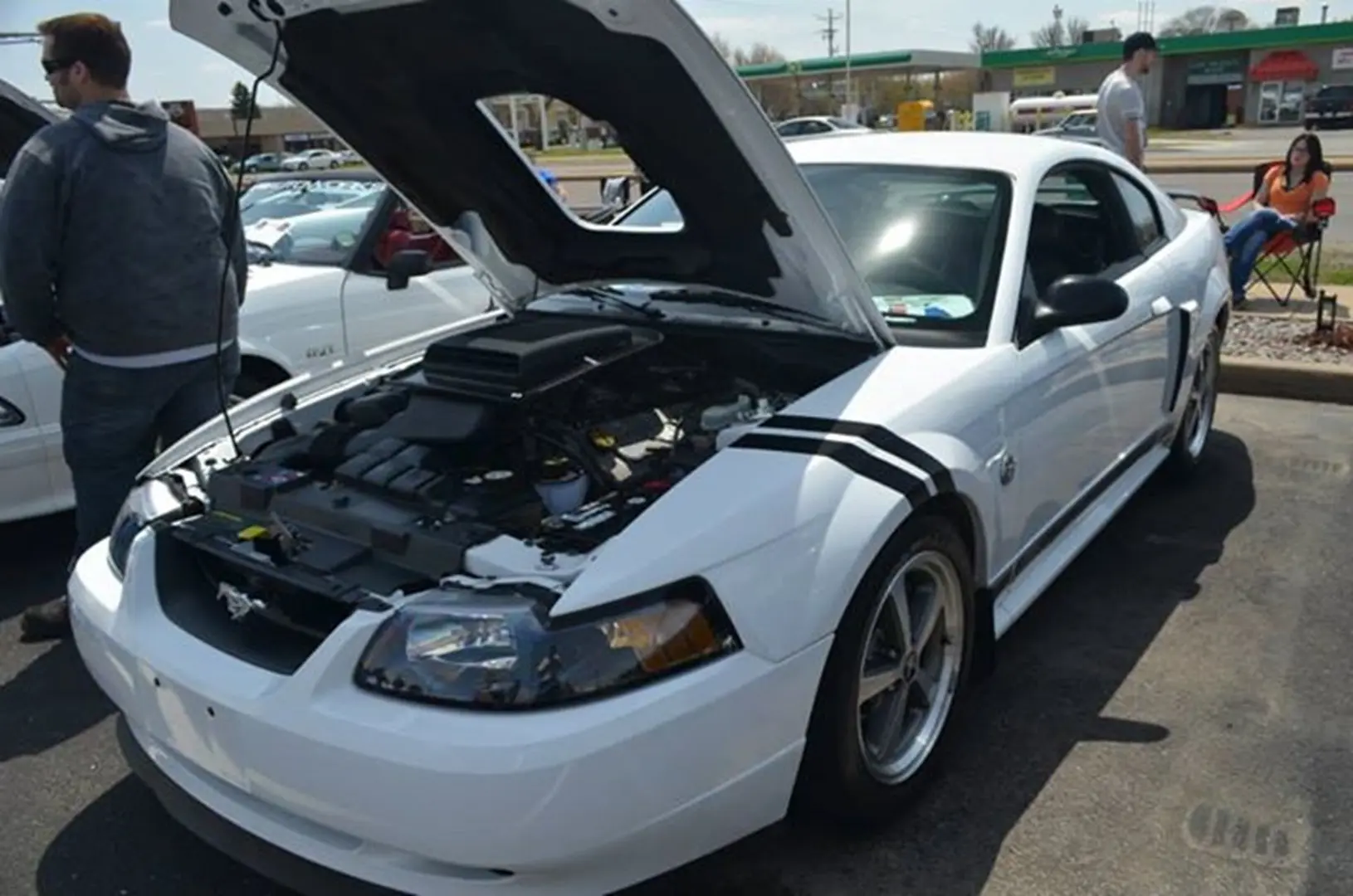 Modified Mustang at car show