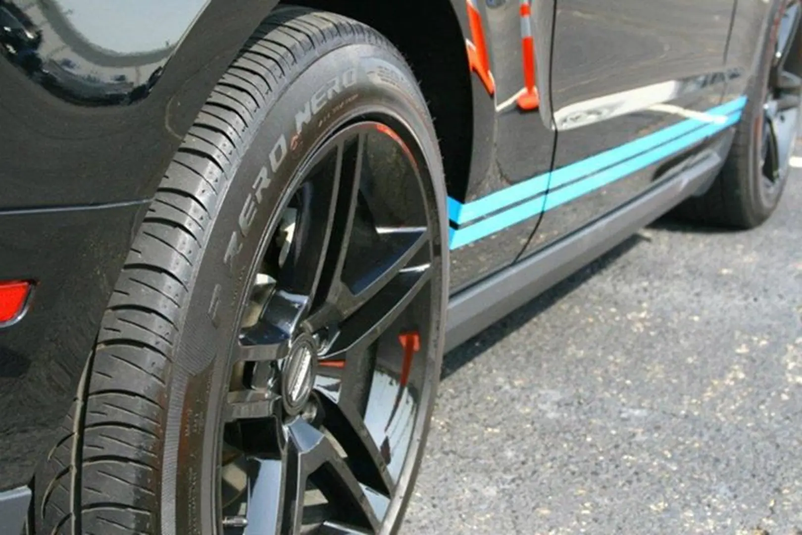 Car tire and side view