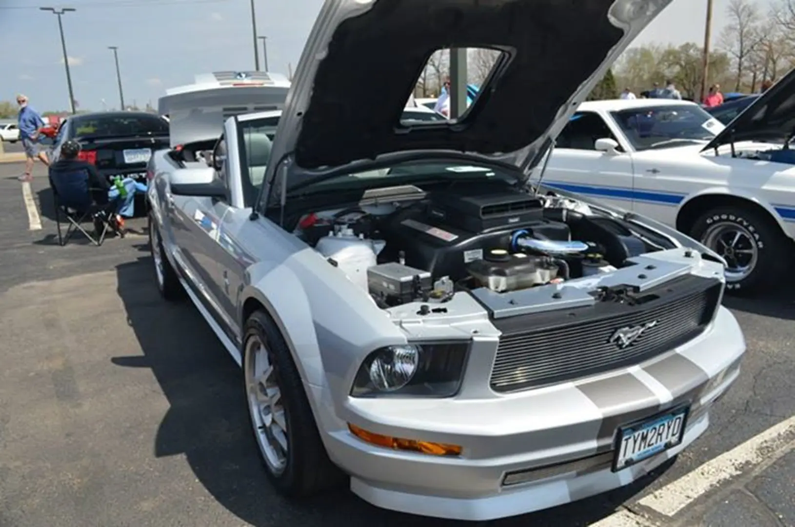 Modified Mustang engine display