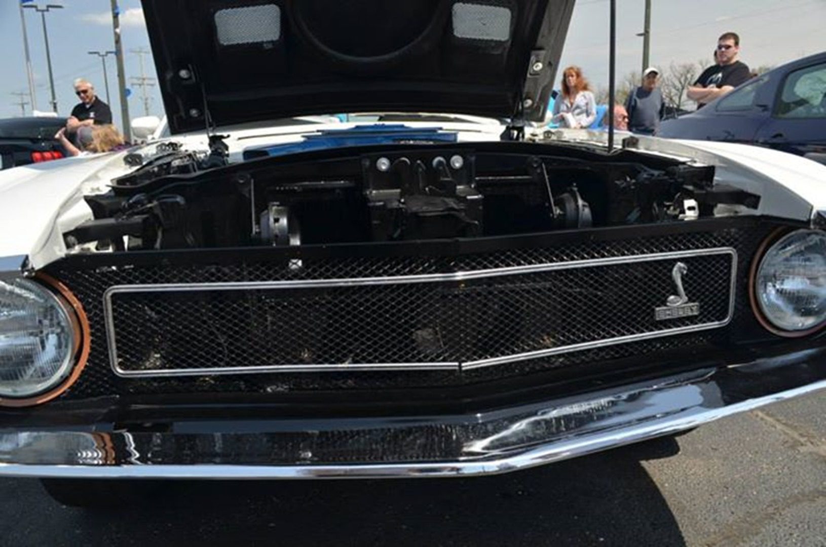 Muscle car engine exposed