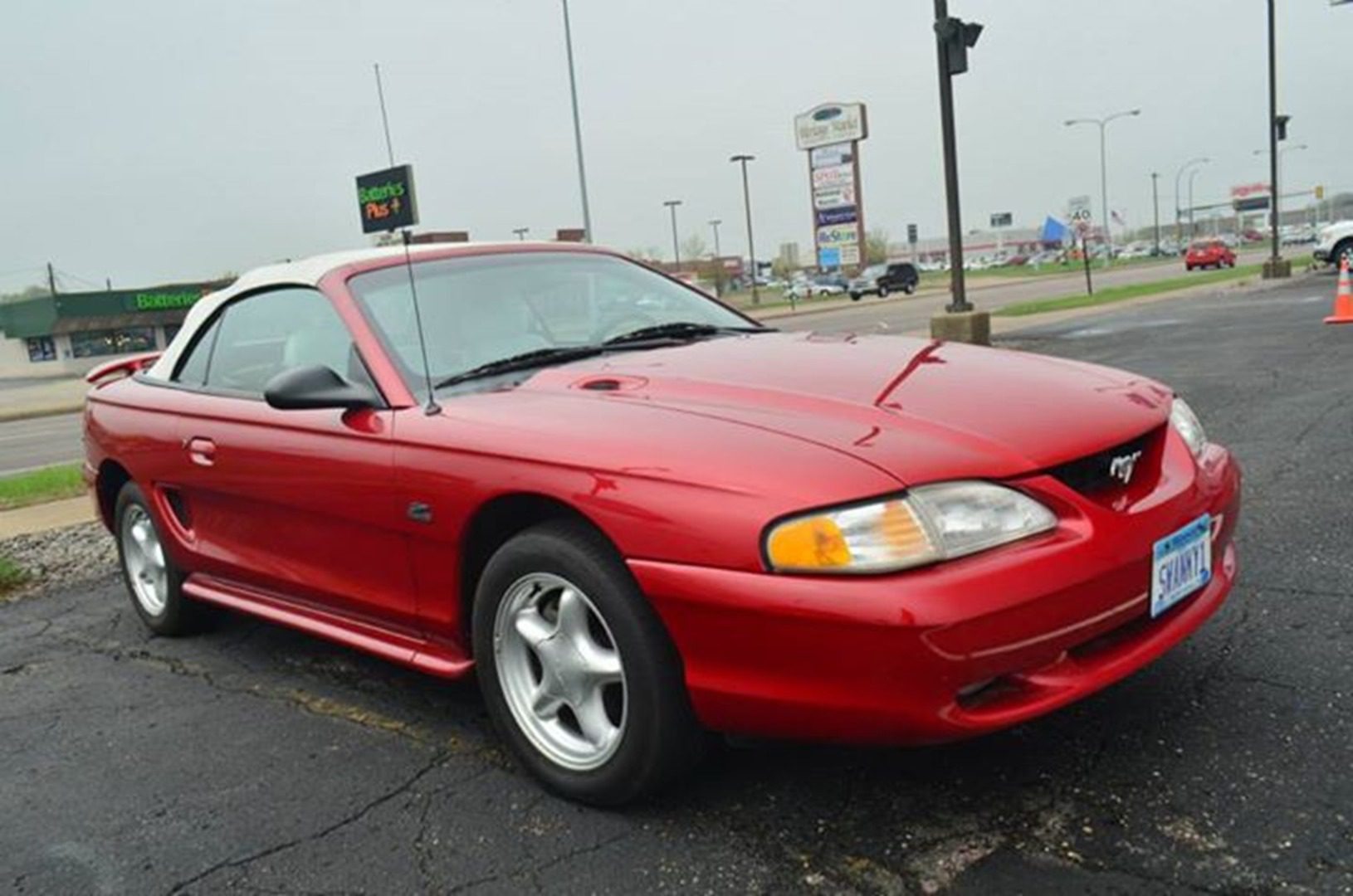 Red convertible sports car parked outdoors