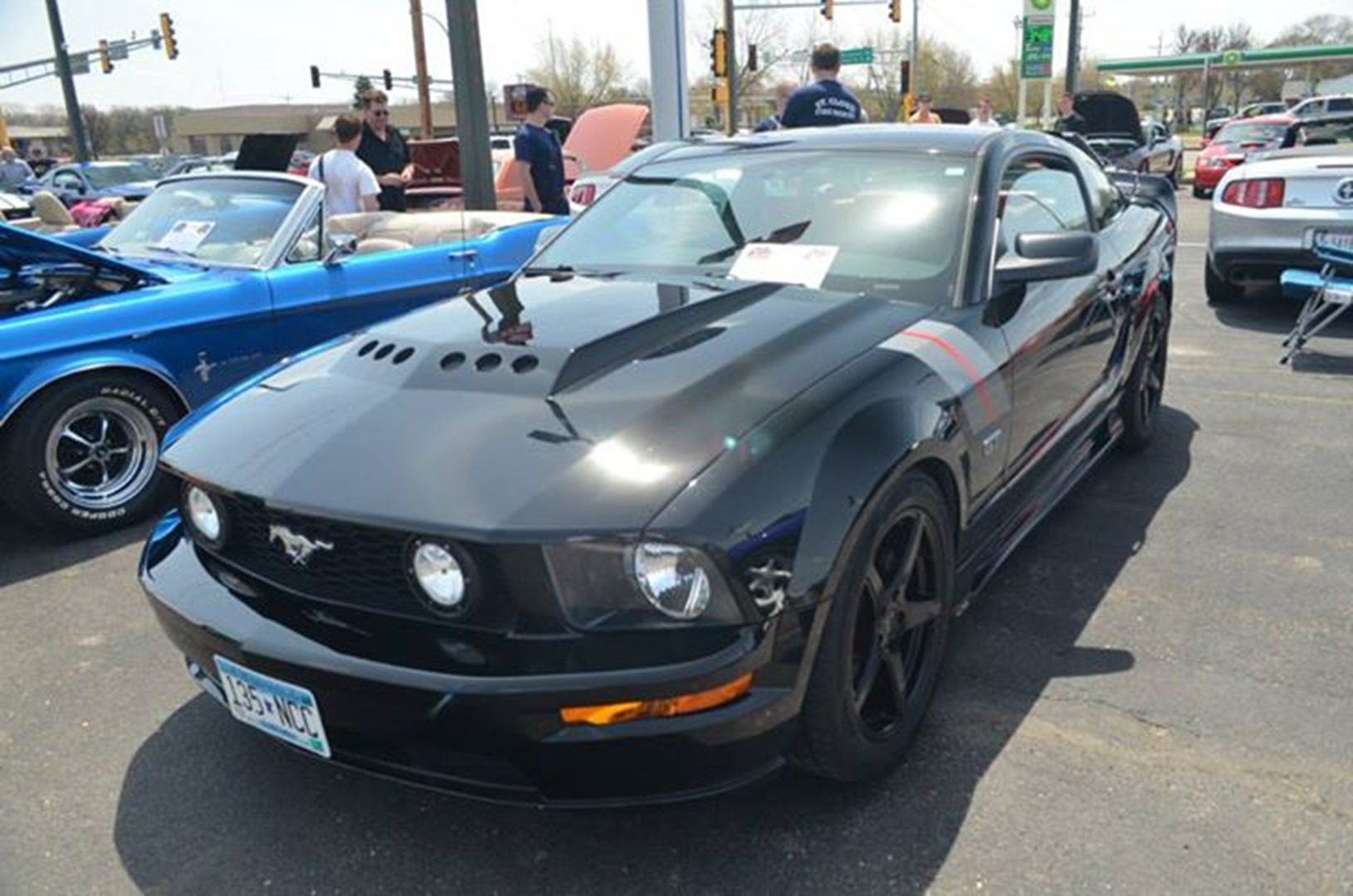 Black Mustang at car show