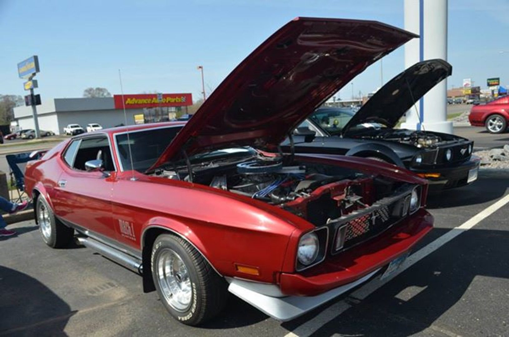 Vintage car at outdoor auto show