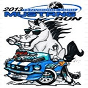 Cool horse with sunglasses and muscle car