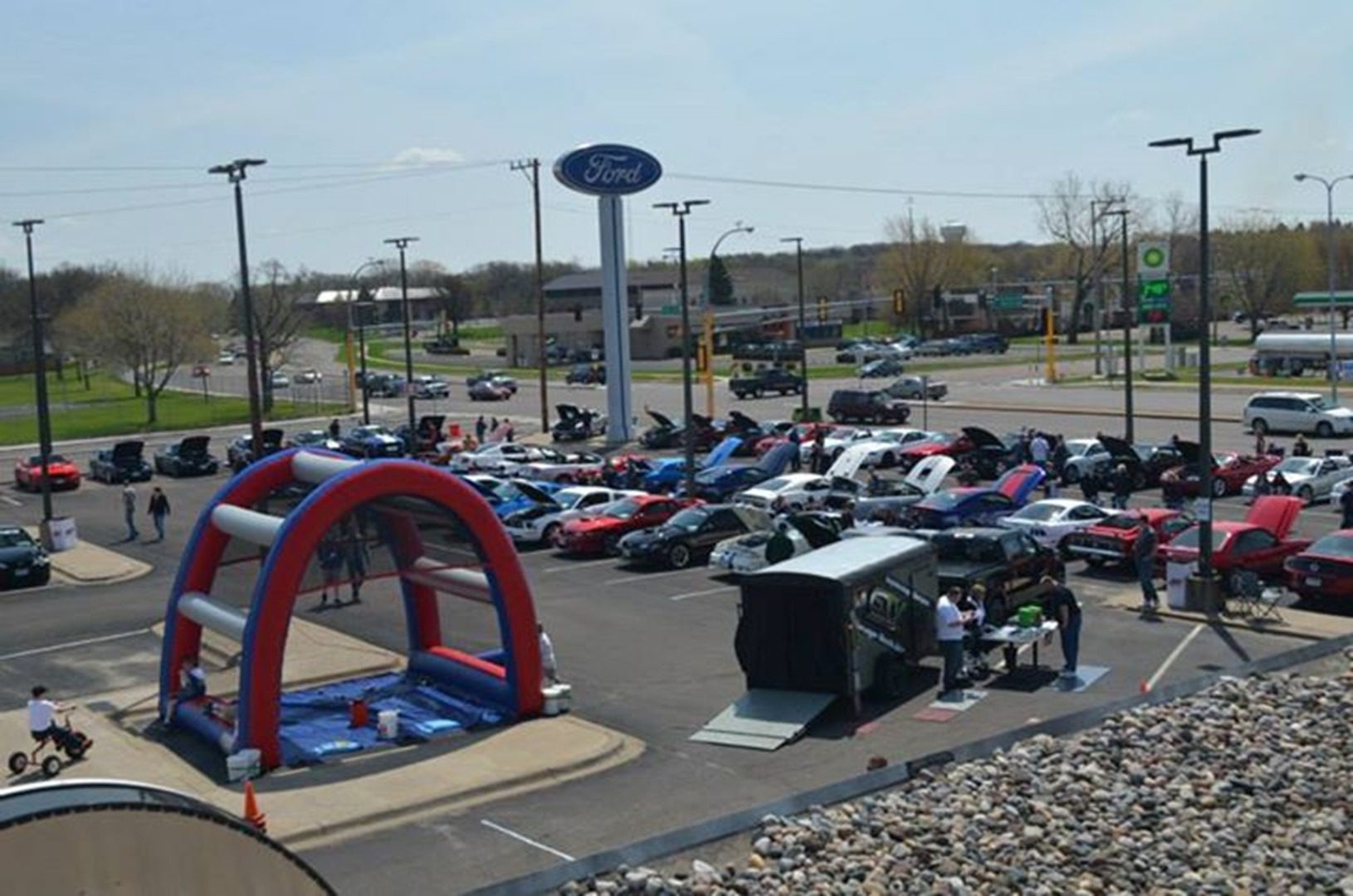Outdoor car exhibition event