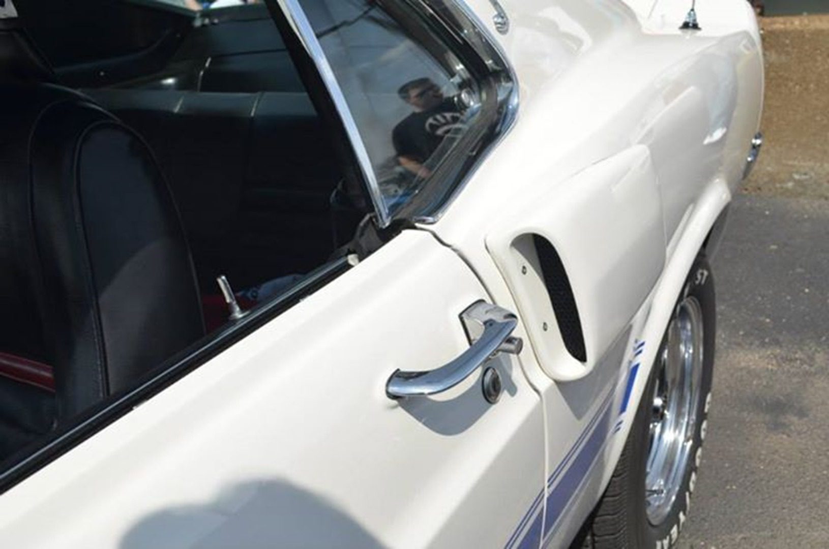 Classic car with chrome details