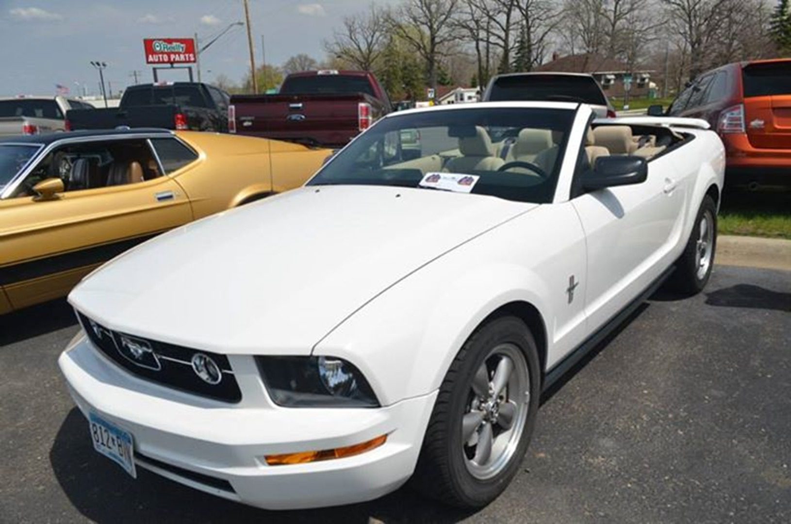 Convertible with the top down